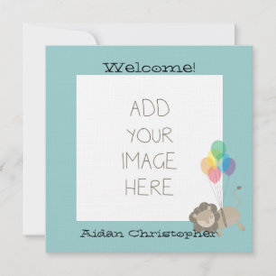 Faire-part Lion avec ballons