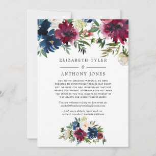 Faire-part Liste de invités de mariage réduite avec Bordo et 