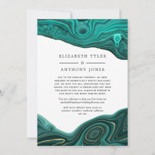 Faire-part Liste de invités de mariage réduite Turquoise & Ag