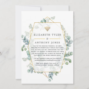 Faire-part Liste de invités de mariage virtuel géométrique Eu