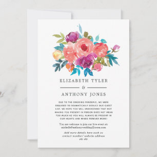 Faire-part Liste de invités réduite Corail, Turquoise et Viol