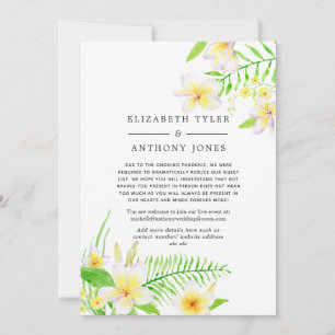 Faire-part Liste de invités réduite Frangipanier Aquarelle Ex