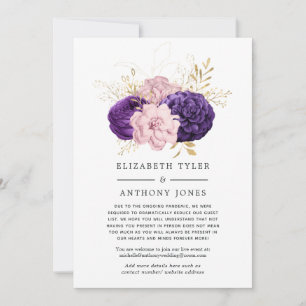 Faire-part Liste de invités réduite pour un mariage floral ro