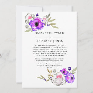 Faire-part Liste de invités réduite pour un mariage printanie