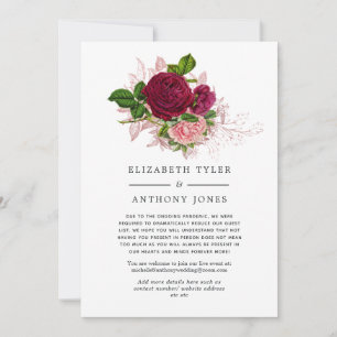 Faire-part Liste de invités réduite pour un mariage vintage s