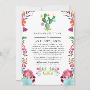 Faire-part Liste de invités réduite pour un mariage virtuel s