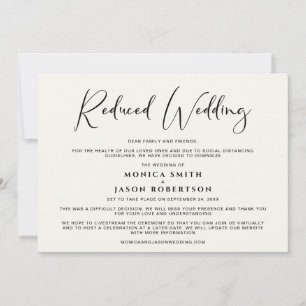 Faire-part Liste de mariage réduite Élégant Crème