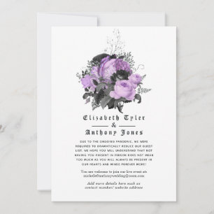 Faire-part Liste de mariage réduite Floral gothique