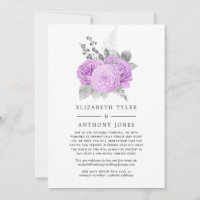 Liste d'invités Mariages réduits Pastel Purple & S