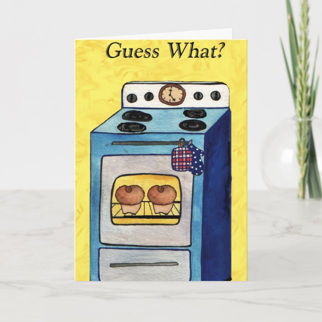 Faire-part lits jumeaux dans le four (Devant)