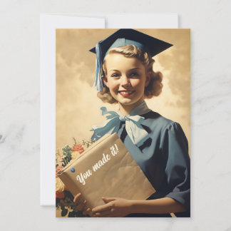 Faire-part livre de tenue pour étudiante vintage