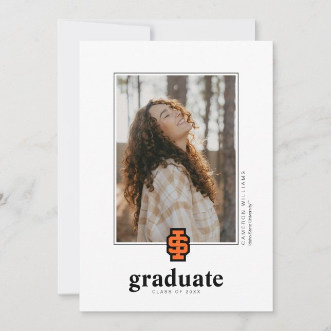 Faire-part Logo de l'Université d'État de l'Idaho (Devant)