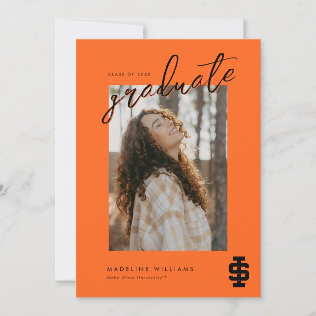 Faire-part Logo de l'Université d'État de l'Idaho (Devant)