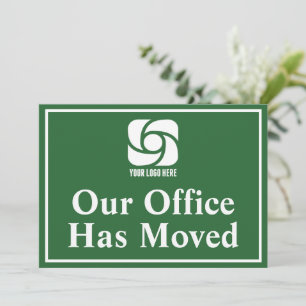 Faire-part Logo d'entreprise pour 'Notre bureau a déménagé'