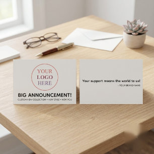 Faire-part Logo Professionnel Personnalisé – Aucune Commande