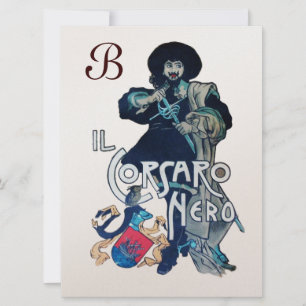 Faire-part L'or NOIR CORSAIR MONOGRAM