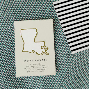 Faire-part Louisiane État Nous avons déménagé Chic Hand-Drawn