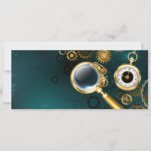 Faire-part Loupe en style Steampunk