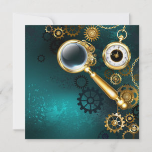 Faire-part Loupe en style Steampunk