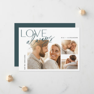 Faire-part Love Always Three Photo Fiançailles