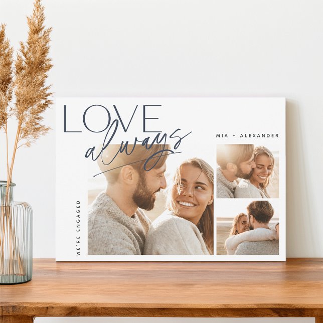 Faire-part Love Always Three Photo Fiançailles (Créateur téléchargé)