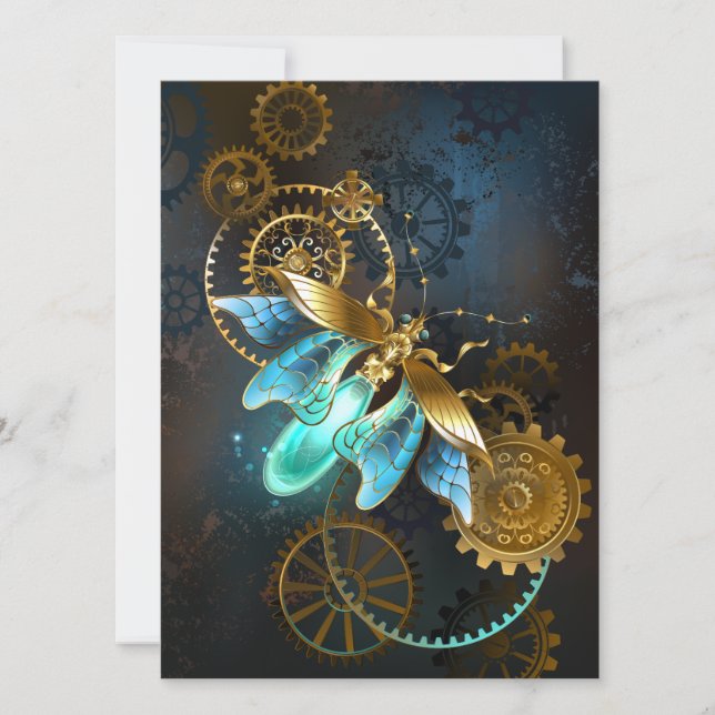 Faire-part Luciole Steampunk (Devant)