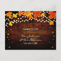 Lumières d'automne rustiques Carte postale Enregis