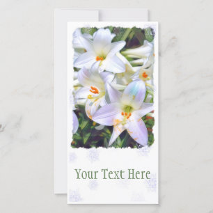 Faire-part Lys de Pâques [Carte de guide plat] 案 内 状