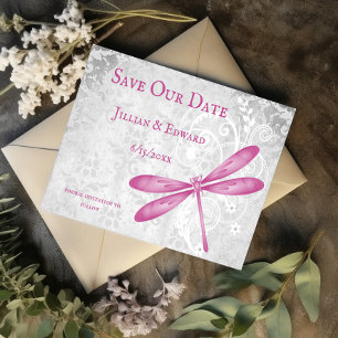 Faire-part Magenta Dragonfly Enregistrer La Date Annonce