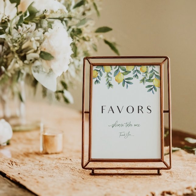 Faire-part Main Squeeze Lemon Fête des mariées favorise signe (Lemon bridal shower Favors sign. )