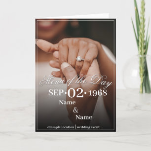 Faire-part Mains d'un couple de mariage de couleur avec annea