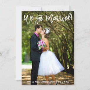 Faire-part Manuscrit de brosse nous avons obtenu l'invitation