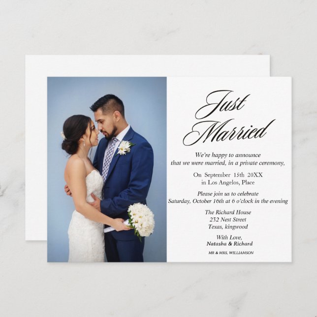 Faire-part mariage (Devant / Derrière)