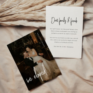 Faire-part Mariage à l'anglaise Moderne Minimaliste Photo Fui