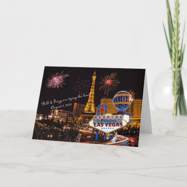 Faire-part Mariage à Las Vegas Card (Devant)
