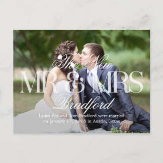 Faire-part Mariage Big News - Blanc