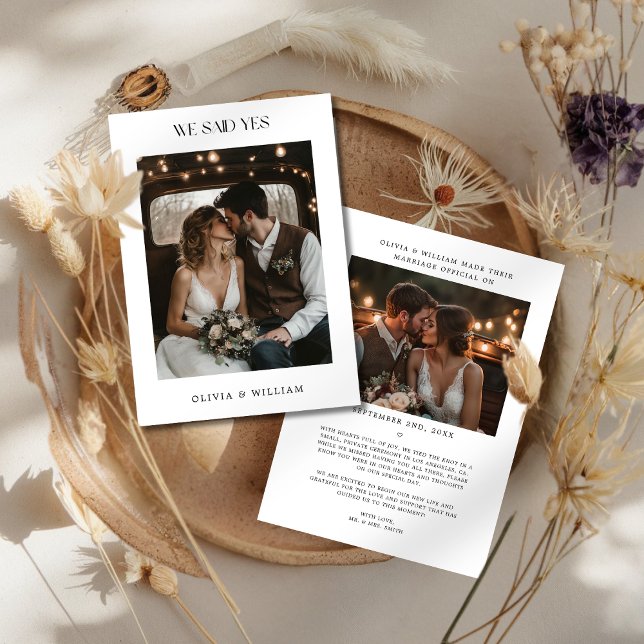 Faire-part Mariage Bohème Rustique avec un Petit Budget, Nous (Créateur téléchargé)