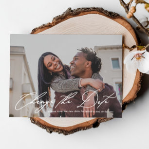 Faire-part Mariage Changer la Date avec Nouvelle Date Photo