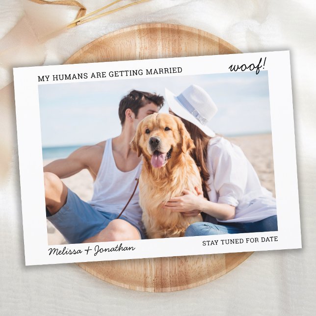 Faire-part Mariage de chiens avec photo de fiançailles pour a (Créateur téléchargé)