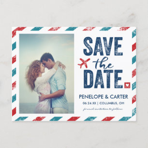 Faire-part Mariage de destination   Carte postale Enregistrer