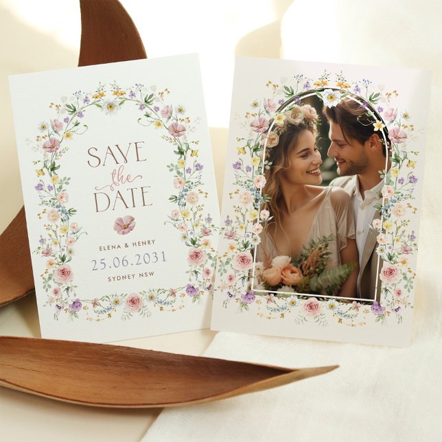 Faire-part Mariage de Fleur sauvage lunatique | Photo Enregis (Créateur téléchargé)