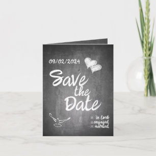 Faire-part Mariage de typographie de tableau noir