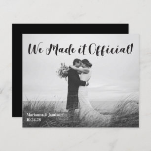 Faire-part Mariage de typographie manuscrite Budge