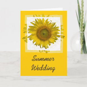 Faire-part Mariage d'été de tournesol jaune