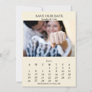 Faire-part Mariage du calendrier photo