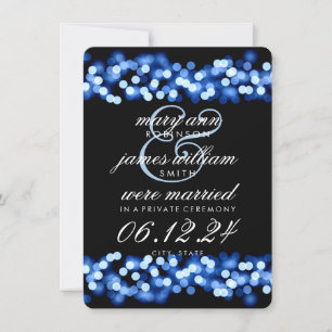 Faire-part Mariage élégant / Elopement Blue Hollywood Glam