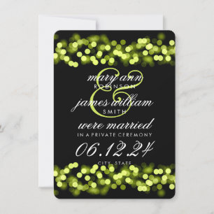 Faire-part Mariage élégant / Elopement Green Hollywood Glam
