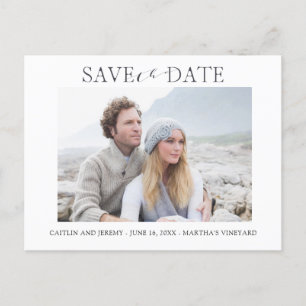 Faire-part Mariage élégant Enregistrer la date Carte postale