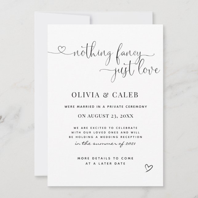 Faire-part Mariage Elopé (Devant)