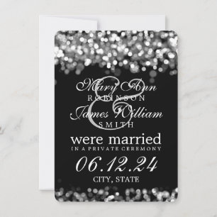 Faire-part Mariage / Elopement Lumières Argent